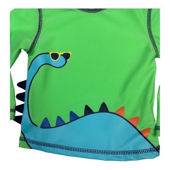 Little Me Dino Rashguard Swim Shirt Size 12 Months - Picture 5 of 5